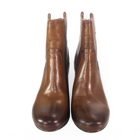 Frye Carson Wedge Ankle Booties Cognac Brown 3470656-COG Women's 7.5M - Picture 3 of 12